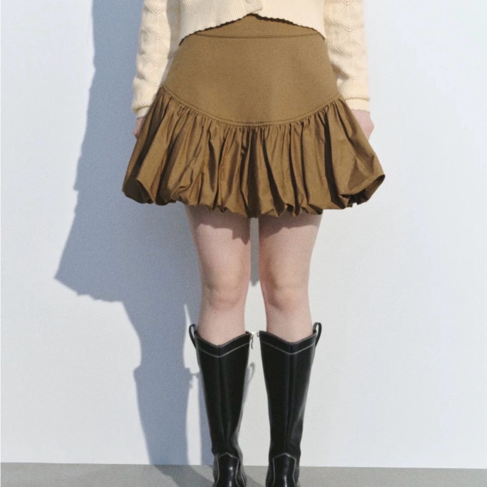Urban Revivo Brown Ruffled Mini Skirt - Womens